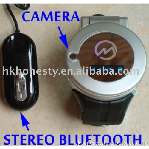 newest stylish watch phone with stereo bluetooth, 2gb TF card supported(watch phone-G104)